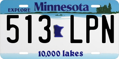 MN license plate 513LPN