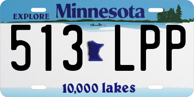 MN license plate 513LPP