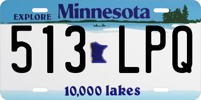 MN license plate 513LPQ