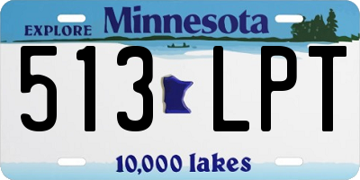 MN license plate 513LPT