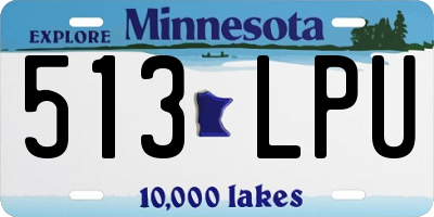 MN license plate 513LPU