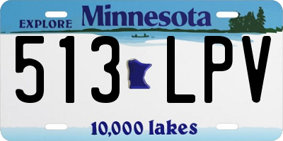 MN license plate 513LPV