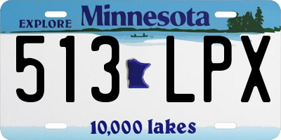 MN license plate 513LPX