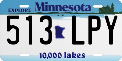 MN license plate 513LPY