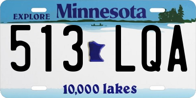 MN license plate 513LQA