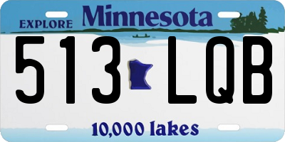 MN license plate 513LQB