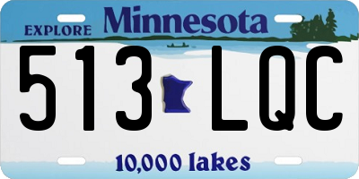 MN license plate 513LQC