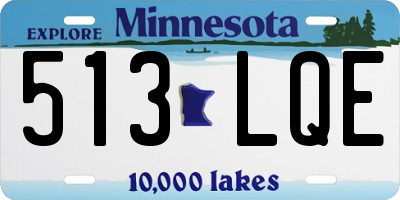 MN license plate 513LQE