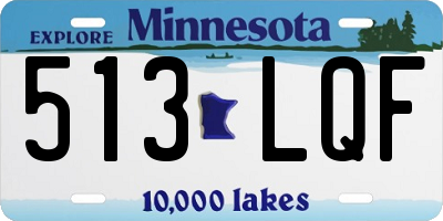 MN license plate 513LQF