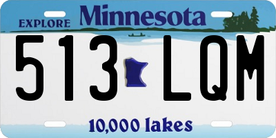 MN license plate 513LQM