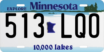 MN license plate 513LQO
