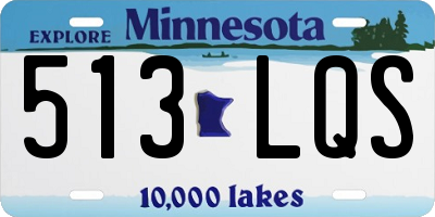 MN license plate 513LQS