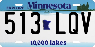 MN license plate 513LQV
