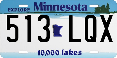 MN license plate 513LQX