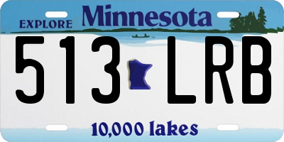 MN license plate 513LRB