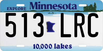 MN license plate 513LRC