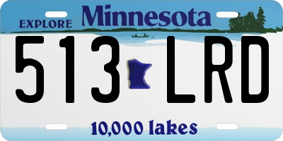 MN license plate 513LRD