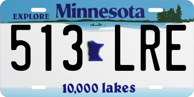 MN license plate 513LRE