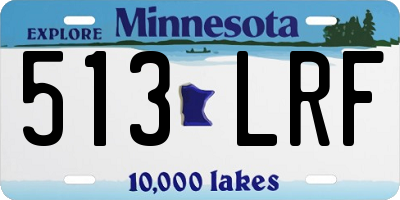 MN license plate 513LRF