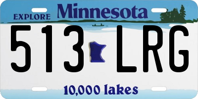 MN license plate 513LRG