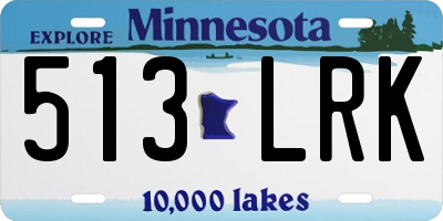 MN license plate 513LRK