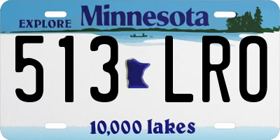 MN license plate 513LRO