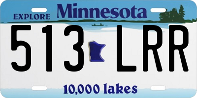 MN license plate 513LRR