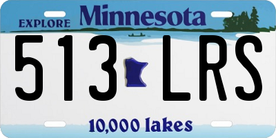 MN license plate 513LRS