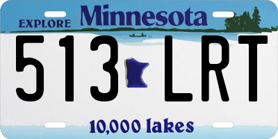 MN license plate 513LRT