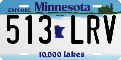 MN license plate 513LRV