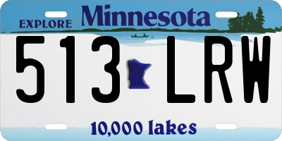 MN license plate 513LRW