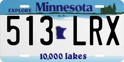 MN license plate 513LRX
