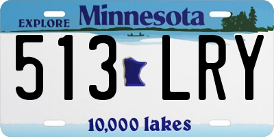 MN license plate 513LRY