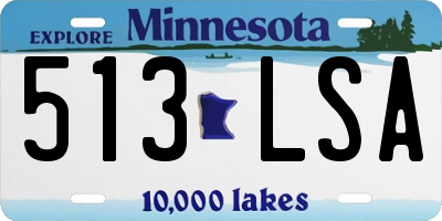 MN license plate 513LSA