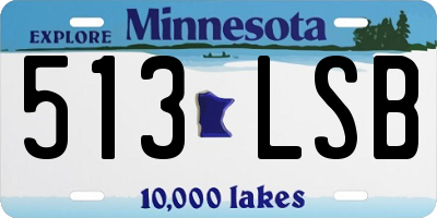 MN license plate 513LSB