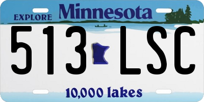 MN license plate 513LSC