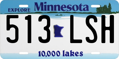 MN license plate 513LSH
