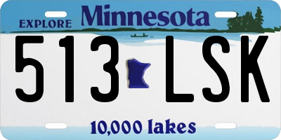 MN license plate 513LSK