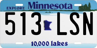 MN license plate 513LSN