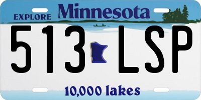 MN license plate 513LSP