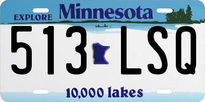 MN license plate 513LSQ