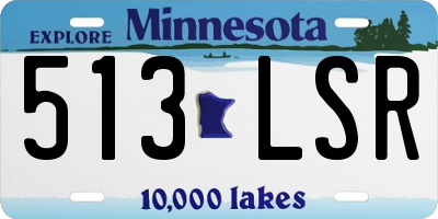 MN license plate 513LSR