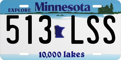 MN license plate 513LSS