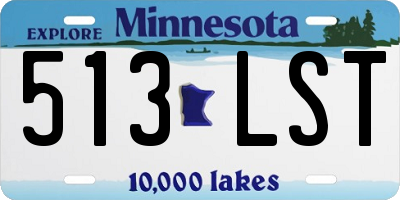MN license plate 513LST