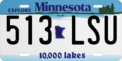 MN license plate 513LSU