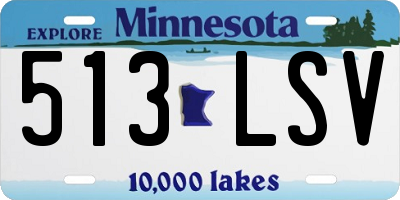 MN license plate 513LSV