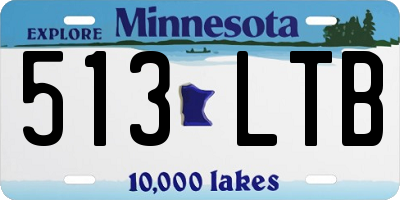 MN license plate 513LTB