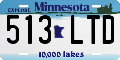 MN license plate 513LTD