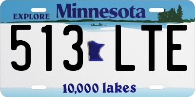 MN license plate 513LTE