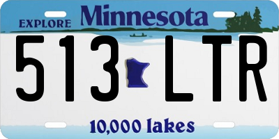 MN license plate 513LTR